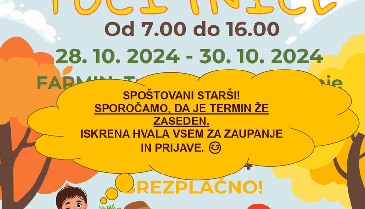 Aktivne jesenske počitnice 2024