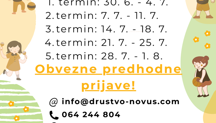 AKTIVNE POLETNE POČITNICE ZA OTROKE 2025