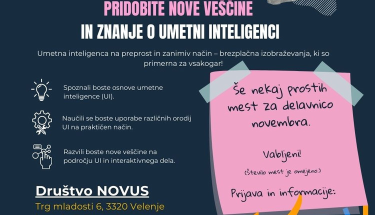 Google.org AI - Še nekaj prostih mest za delavnico novembra