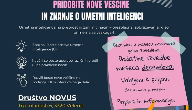 Google.org AI - Dodatne delavnice meseca decembra