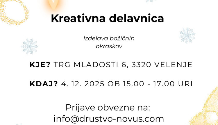 Kreativna delavnica gospe Zime