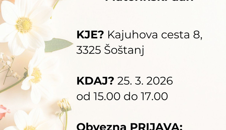 Kreativna delavnica: Materinski dan