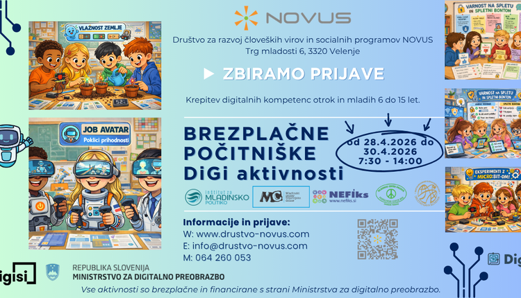 DiGiA vabi na prvomajske počitniške aktivnosti