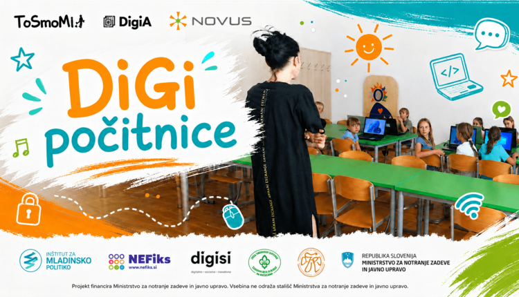 DiGi počitnice – od varnih gesel do programiranja in glasbenega ustvarjanja