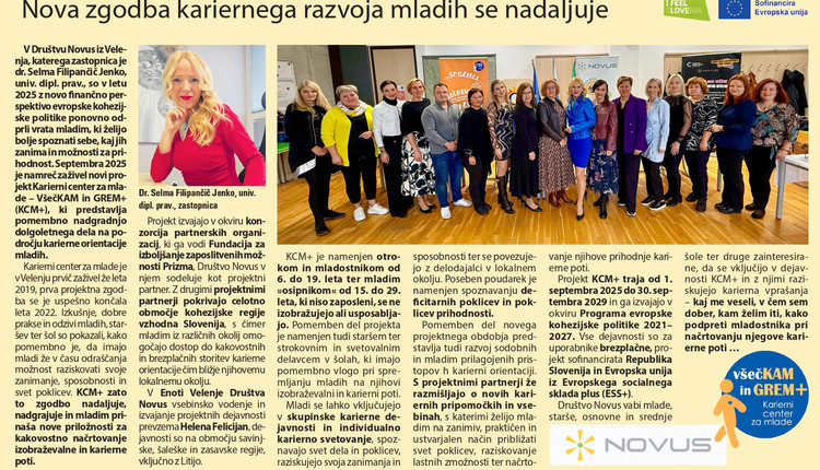 Nova zgodba kariernega razvoja mladih se nadaljuje