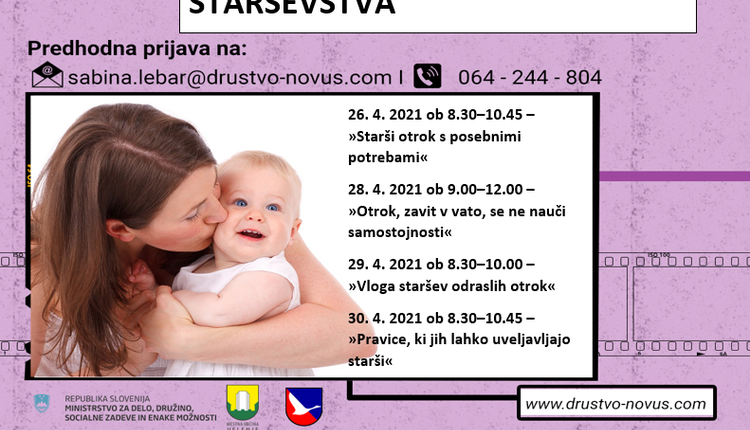 Predavanja na temo Razvijanja pozitivnega starševstva - 18. teden