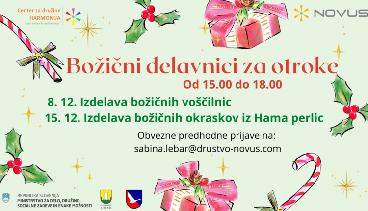 Božični kreativni delavnici