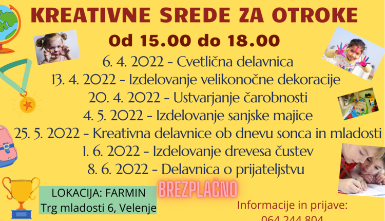 Spomladanske kreativne delavnice za otroke