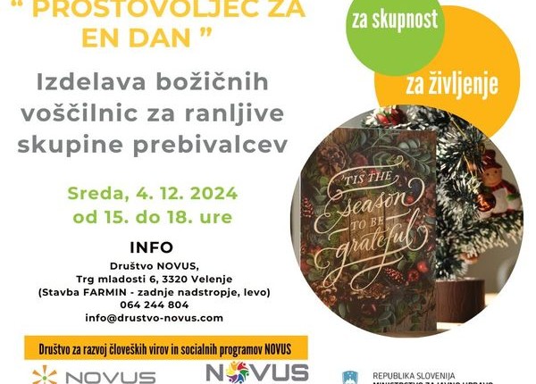 PROSTOVOLJSTVO - NOVUS_Prostovoljec za en dan 