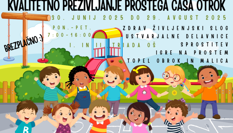 Brezplačni poletni programi kakovostnega preživljanja prostega časa otrok