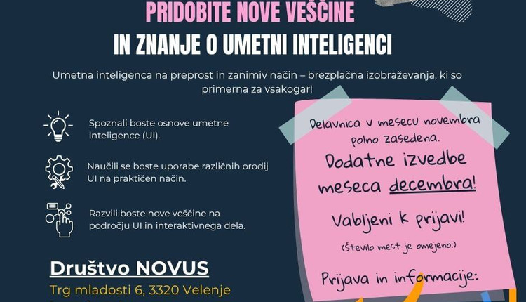 Google.org AI - Dodatne delavnice meseca decembra