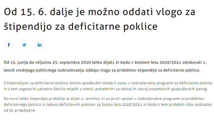 VšečKAM in GREM - Karierni center za mlade - štipendije za deficitarne poklice