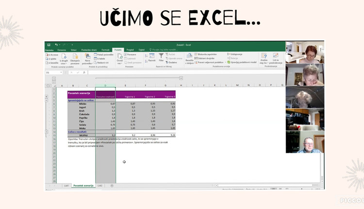  Sodelujemo in se učimo: Skupaj - 10.Računalniška delavnica Excel-a